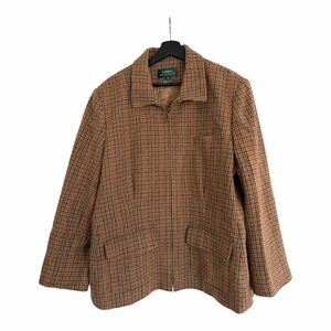 Ralph Lauren size 20 Brown Tweed Houndstooth VtG Jacket RRL Polo 80s Equestrian
